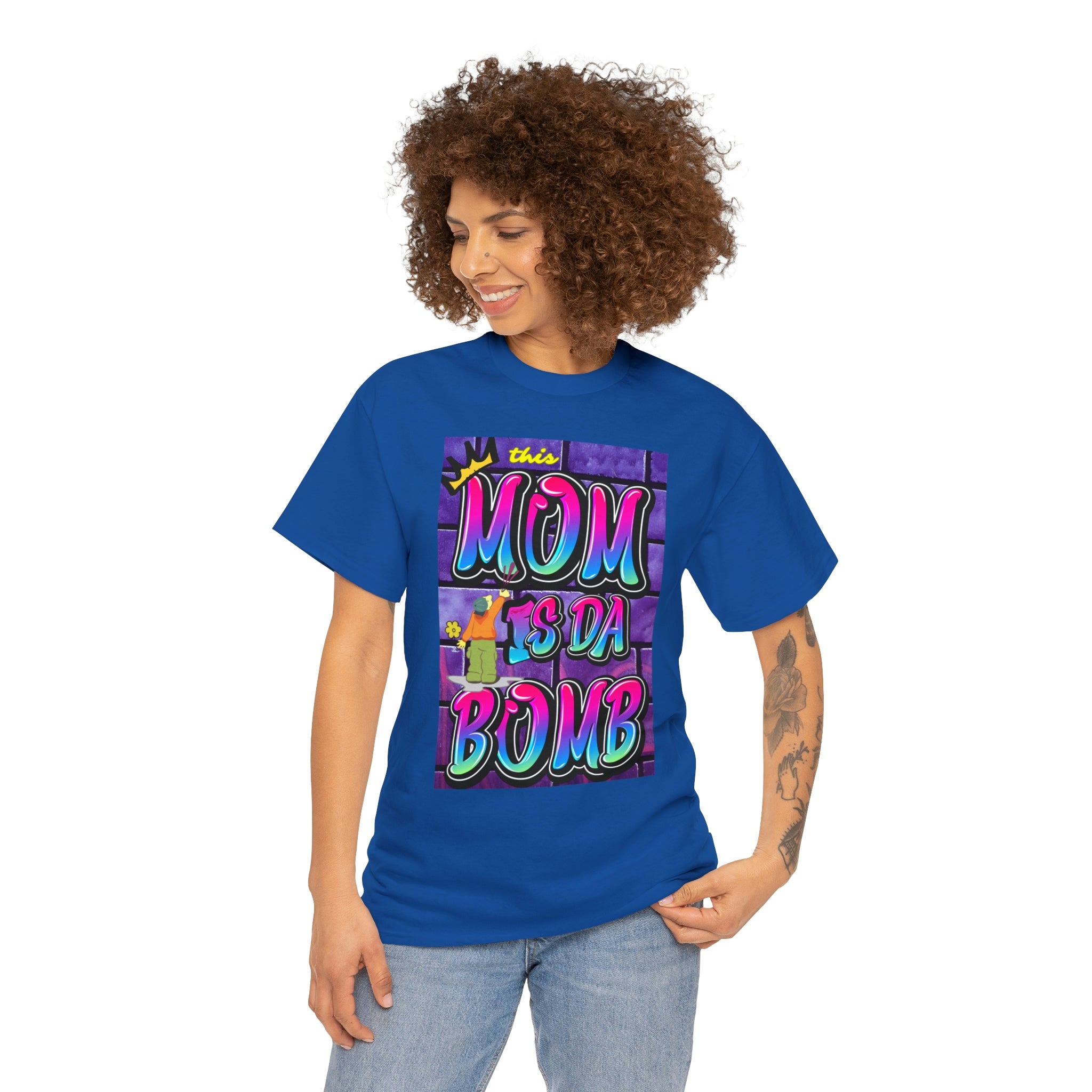 This MOM IS DA DOMB - 90s Retro - Heavy T-Shirt