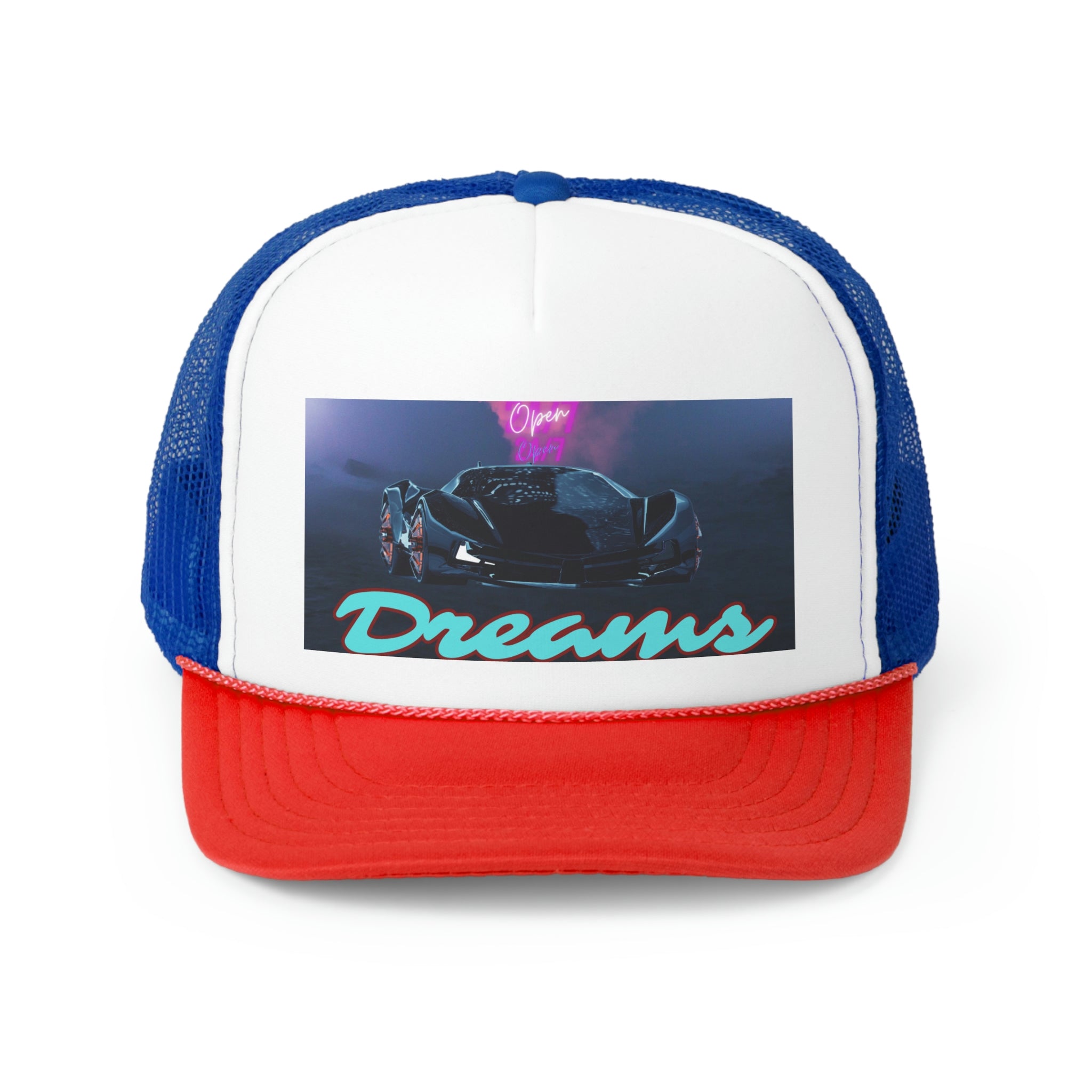 Rich Vibes Big Blue Dreams Wide Miami Black - Trucker Hat