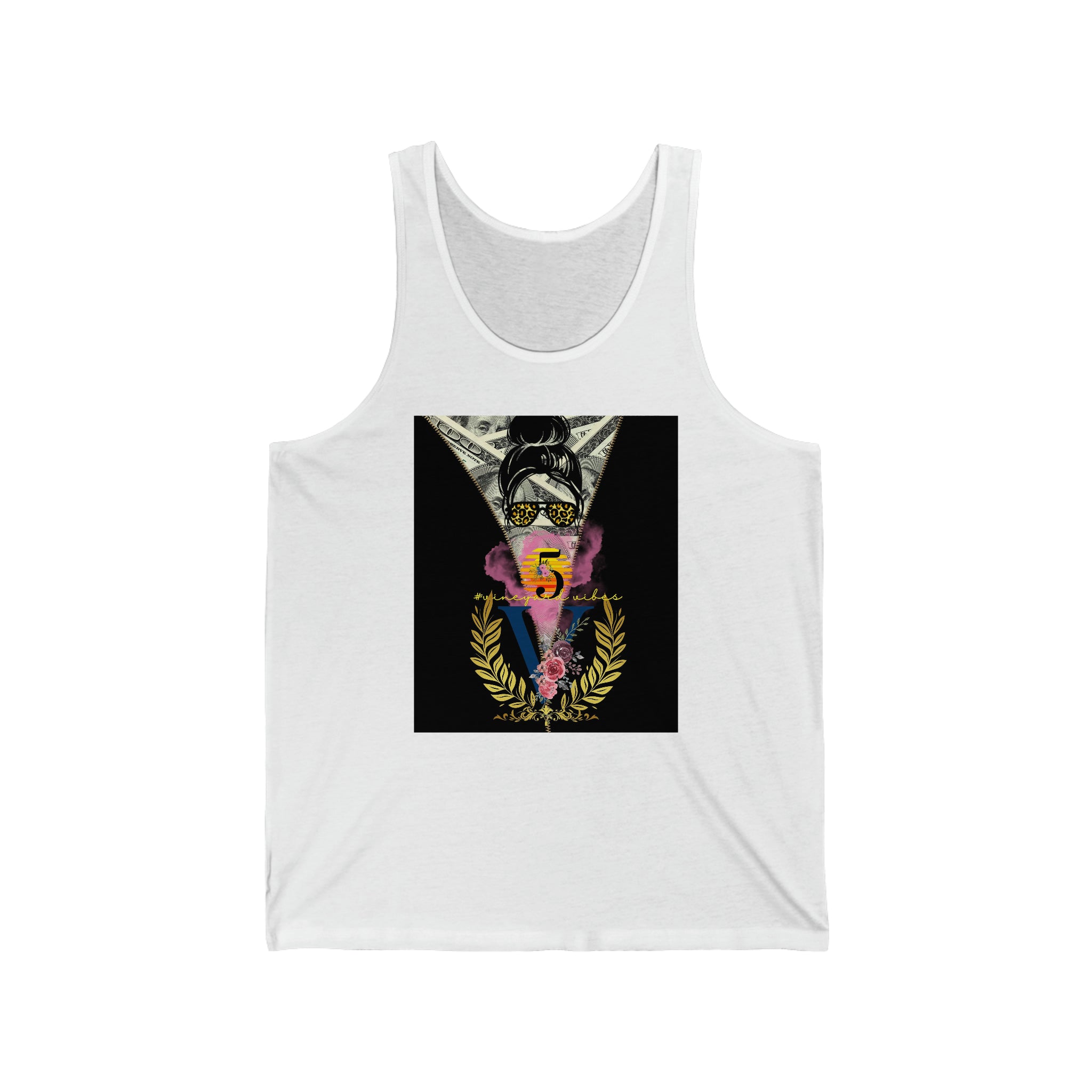 Vineyard Vibes RichV5 Pink Tiger Back Logo - Jersey Tank