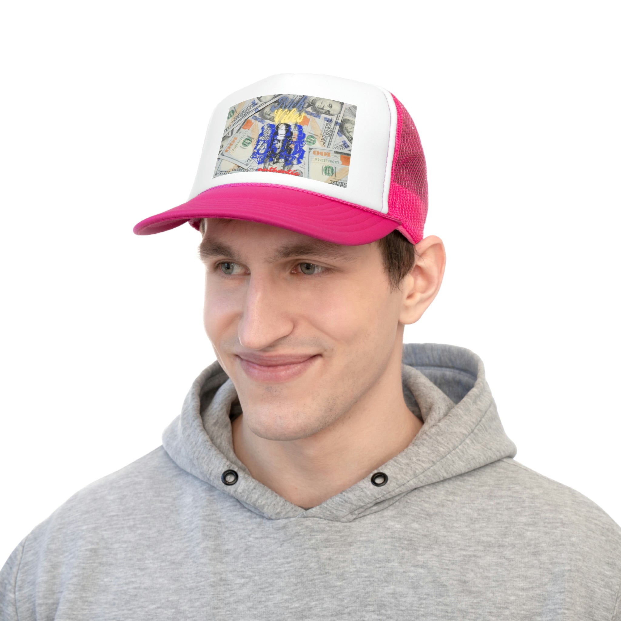 Rich Vibes Ape 3 Stack Benjamin - Trucker Hat