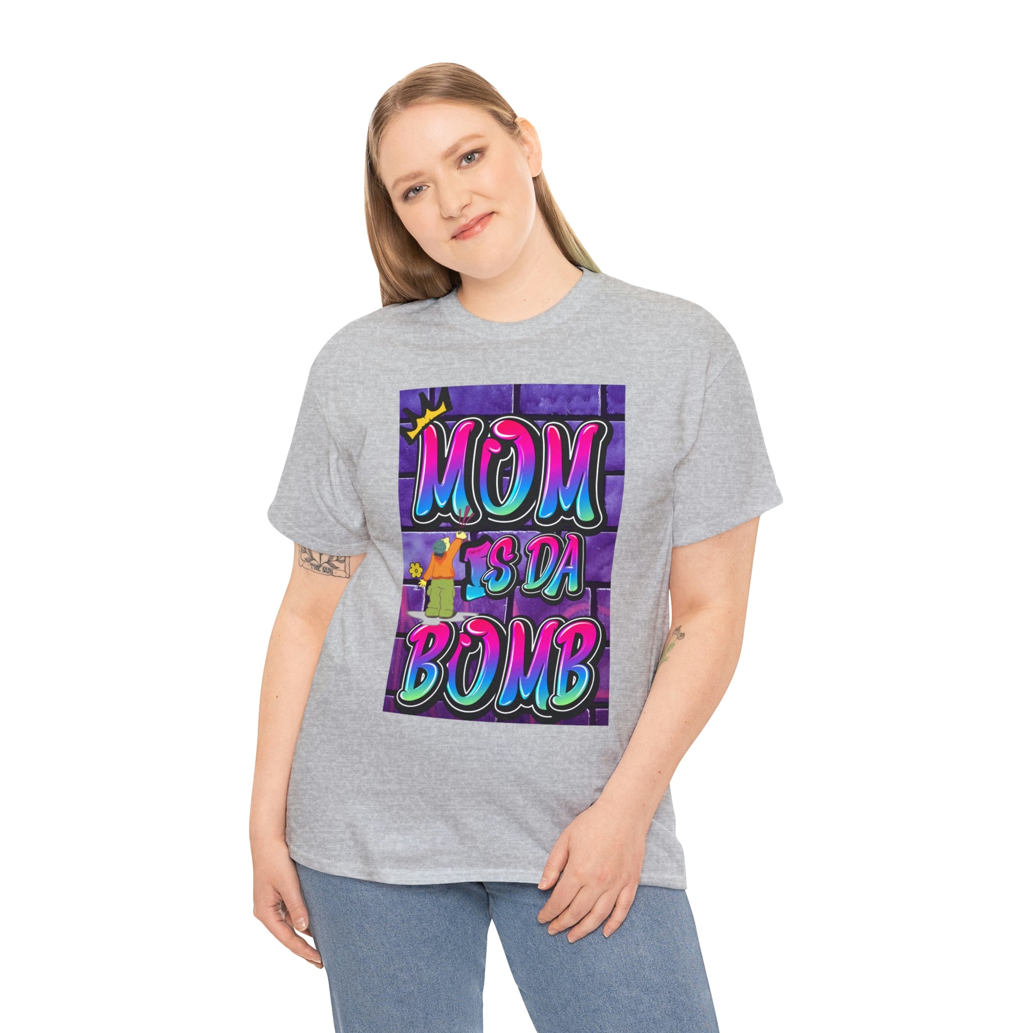 MOM IS DA DOMB - 90s Retro - Heavy T-Shirt