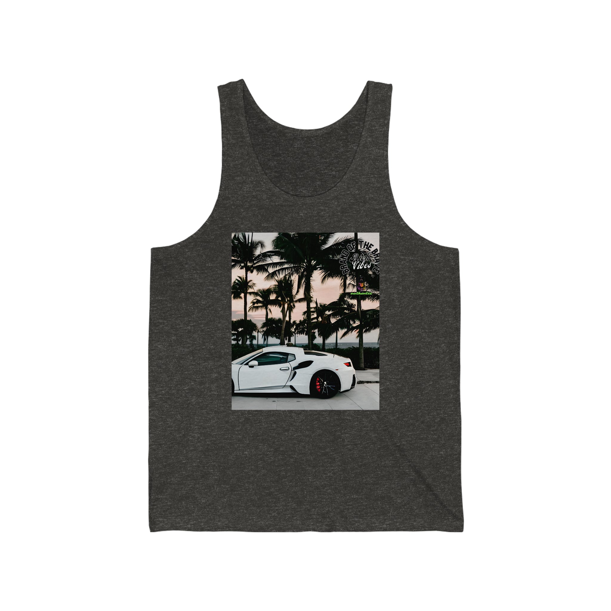 Rich Vibes Windy Palms White Motor Sport - Jersey Tank