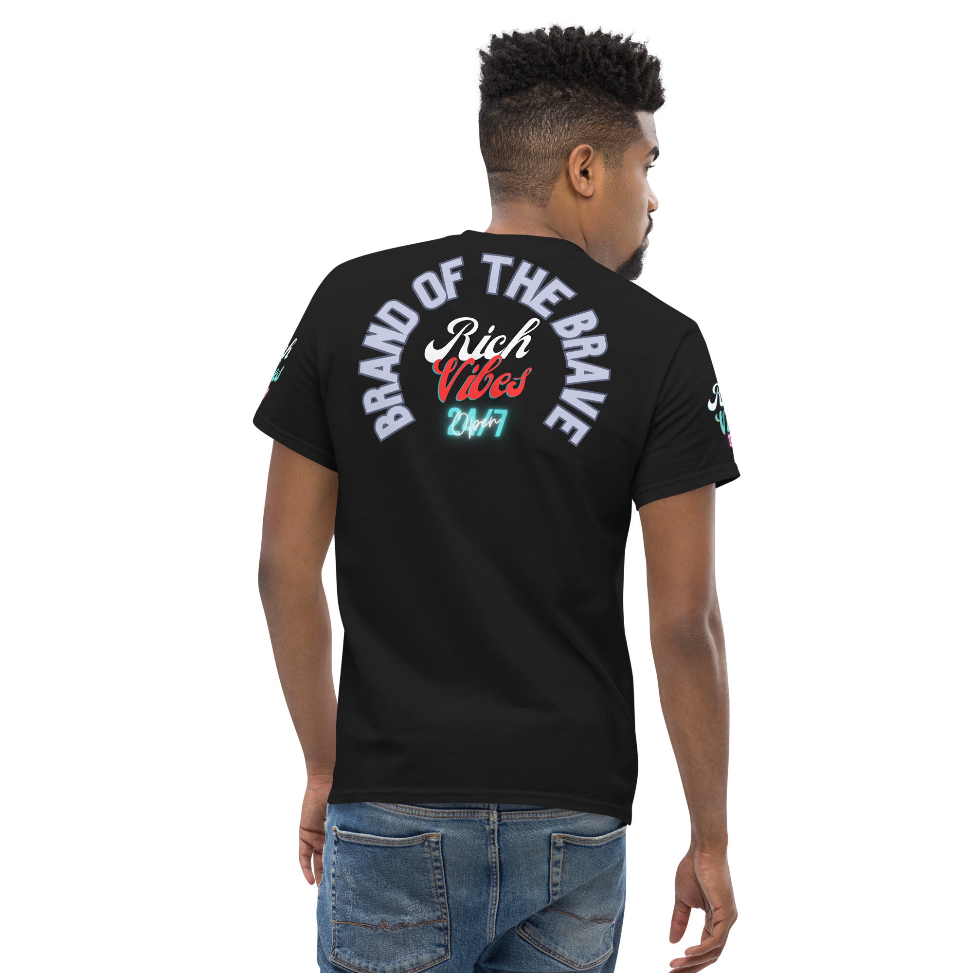 Rich Vibes RR Brand Of The Brave Back - Heavy T-Shirt