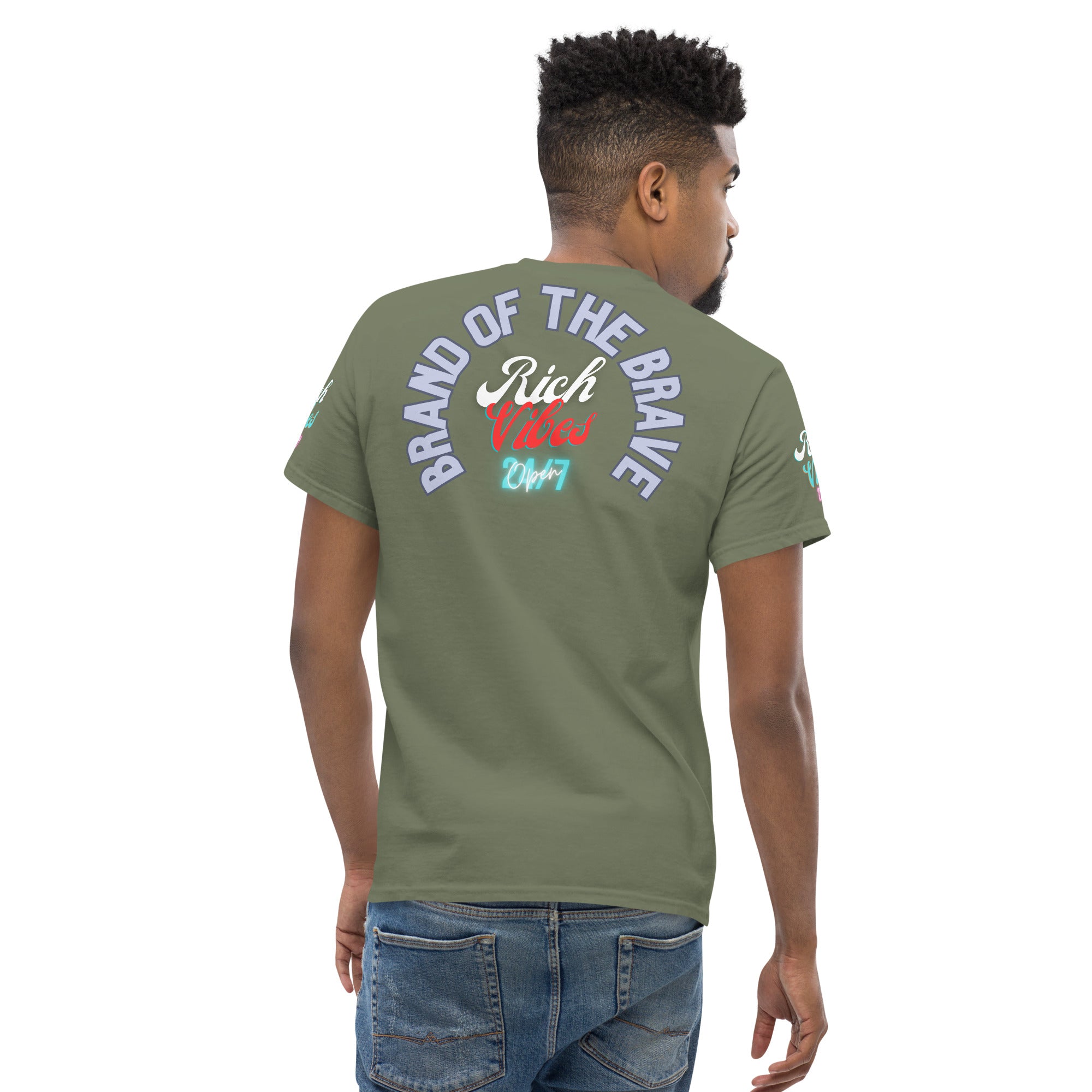 Rich Vibes RR Brand Of The Brave Back - Heavy T-Shirt