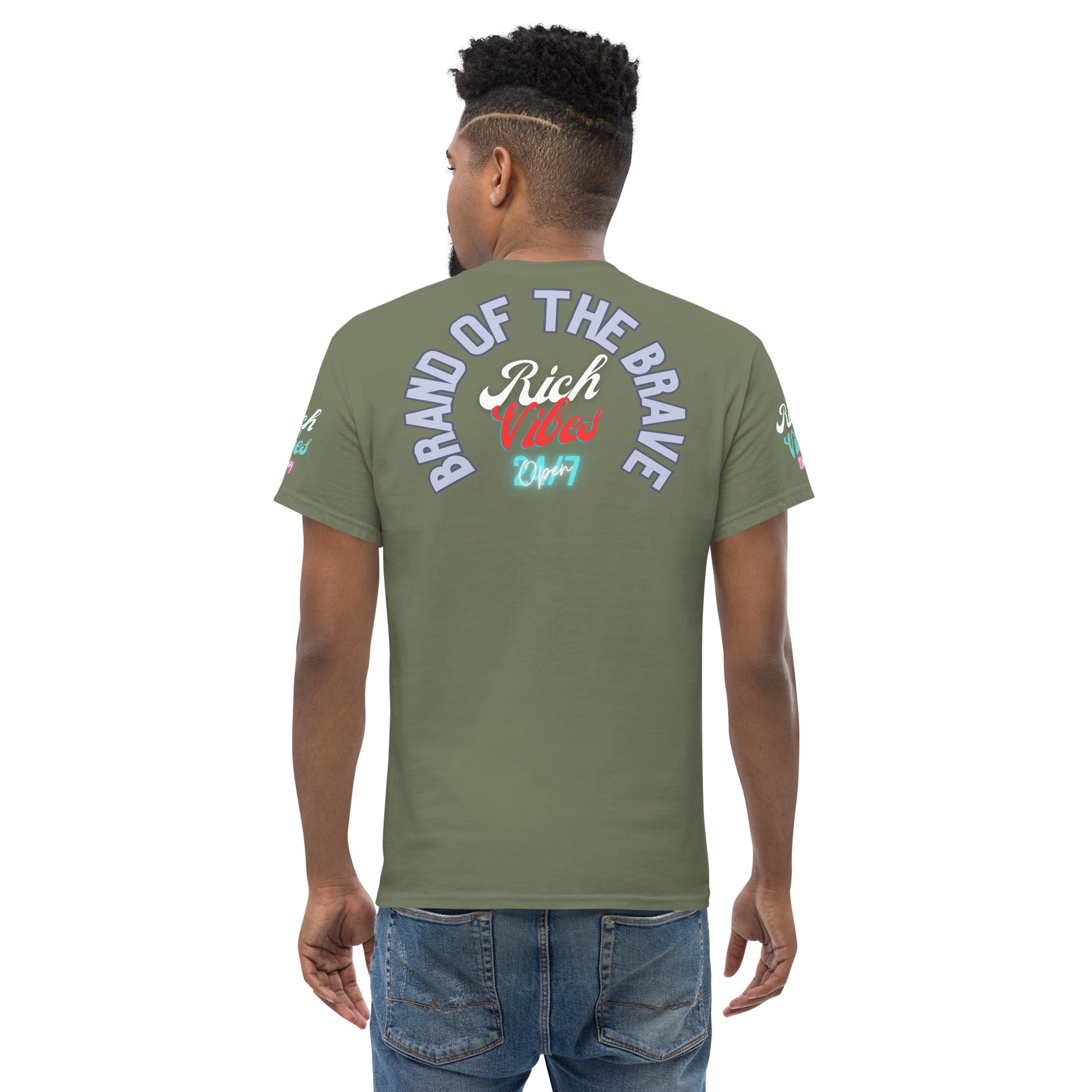 Rich Vibes RR Brand Of The Brave Back - Heavy T-Shirt